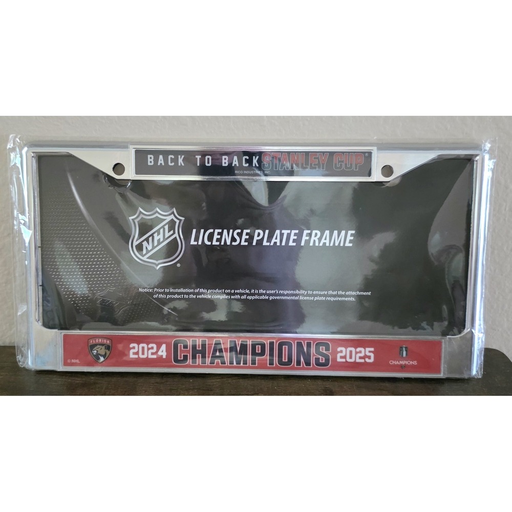 Back to Back Stanley Cup 2024-2025 Champions License Plate Florida Panthers New